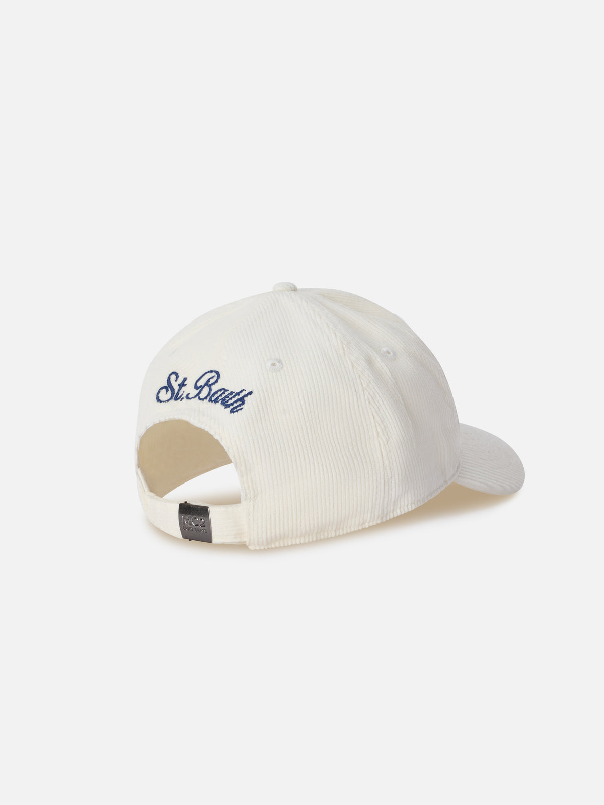 Cappello Baseball off white in velluto a coste con ricamo St. Moritz | Special edition