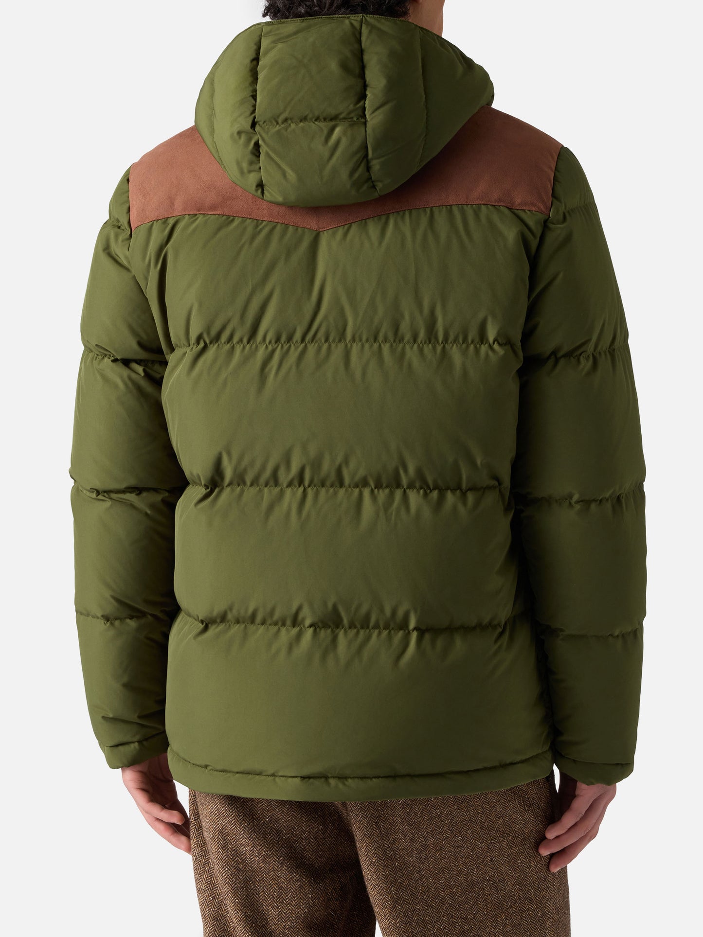 Piumino Baxter verde militare con cappuccio