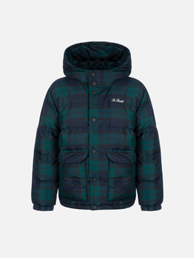 Boy hooded down padded jacket Baxter Jr. with Snoopy print | SNOOPY PEANUTS SPECIAL EDITION - MC2 Saint Barth