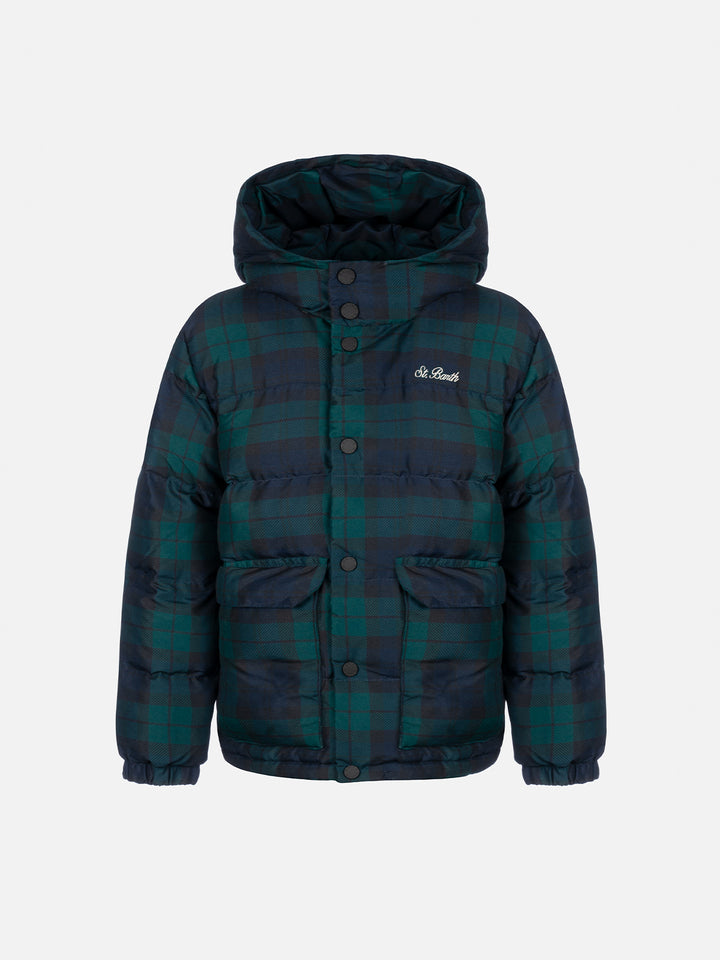 Boy hooded down padded jacket Baxter Jr. with Snoopy print | SNOOPY PEANUTS SPECIAL EDITION - MC2 Saint Barth