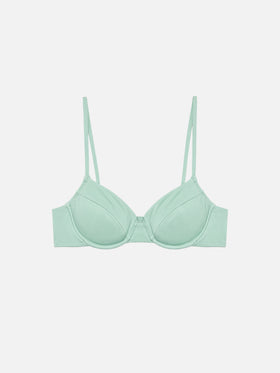 Bralette-Badeanzug für Damen in Salbei mit Bügeln