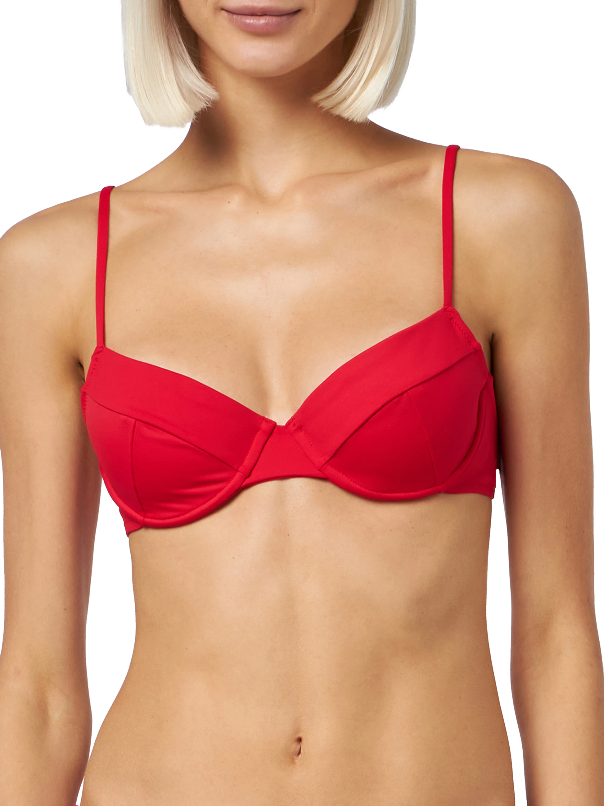 Woman red underwired bralette bikini Bea Virgo - MC2 Saint Barth