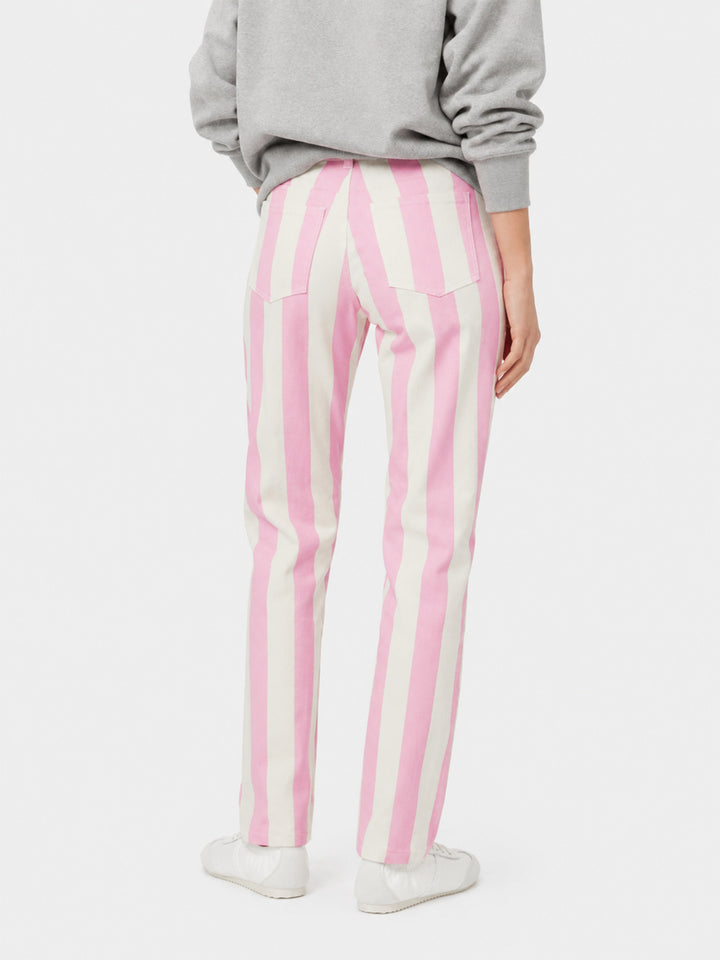 Belleville pink striped denim jeans