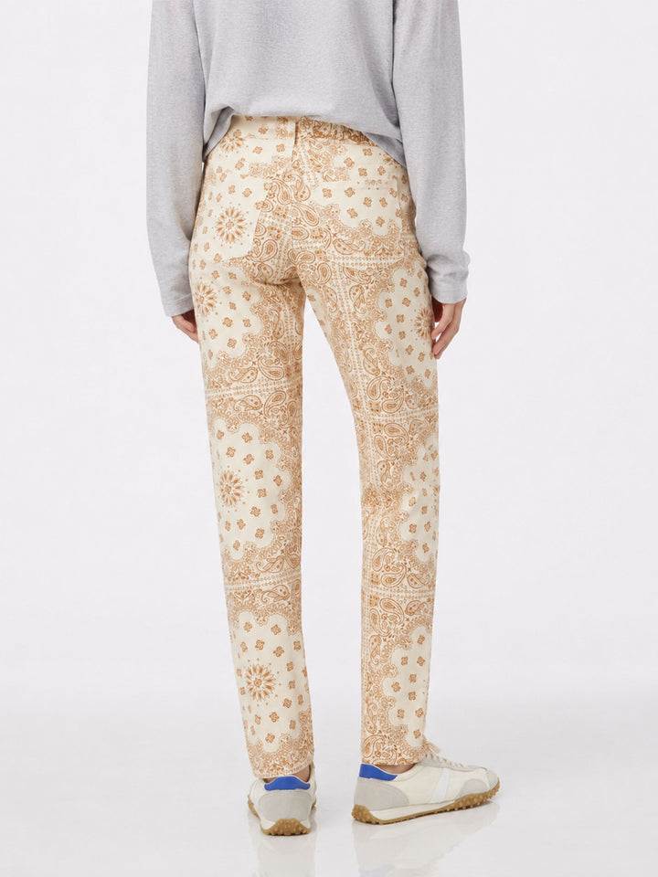 Belleville off-white bandana print denim pants