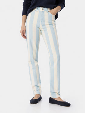 Pantalones vaqueros de rayas azul claro Belleville 