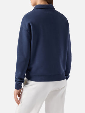Sweat-shirt Berenice bleu avec broderie Saint Barth Sport Club 