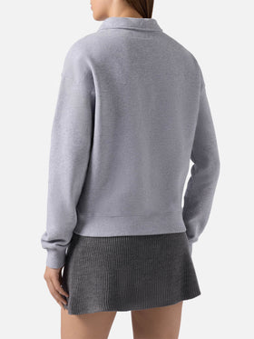 Berenice Sweatshirt, grau meliert, mit Stickerei des Saint Barth Sport Clubs
