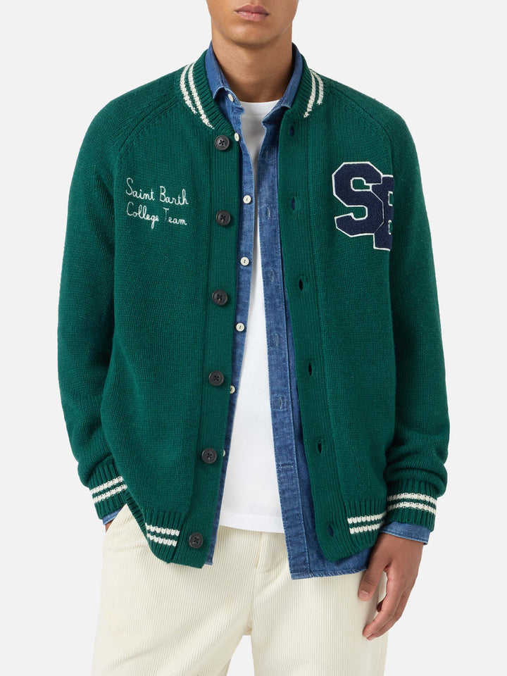 Bomber college de punto verde Benjamin 