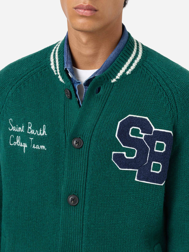Bomber college de punto verde Benjamin 