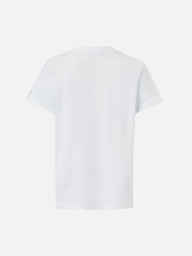Baumwoll-T-Shirt Bessy Jr mit Perlenverzierung 