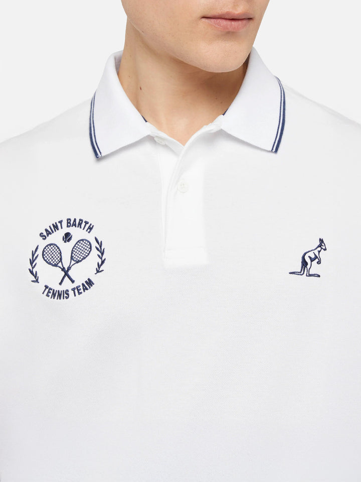 Beverly Hills white cotton piqué polo shirt | Special Edition