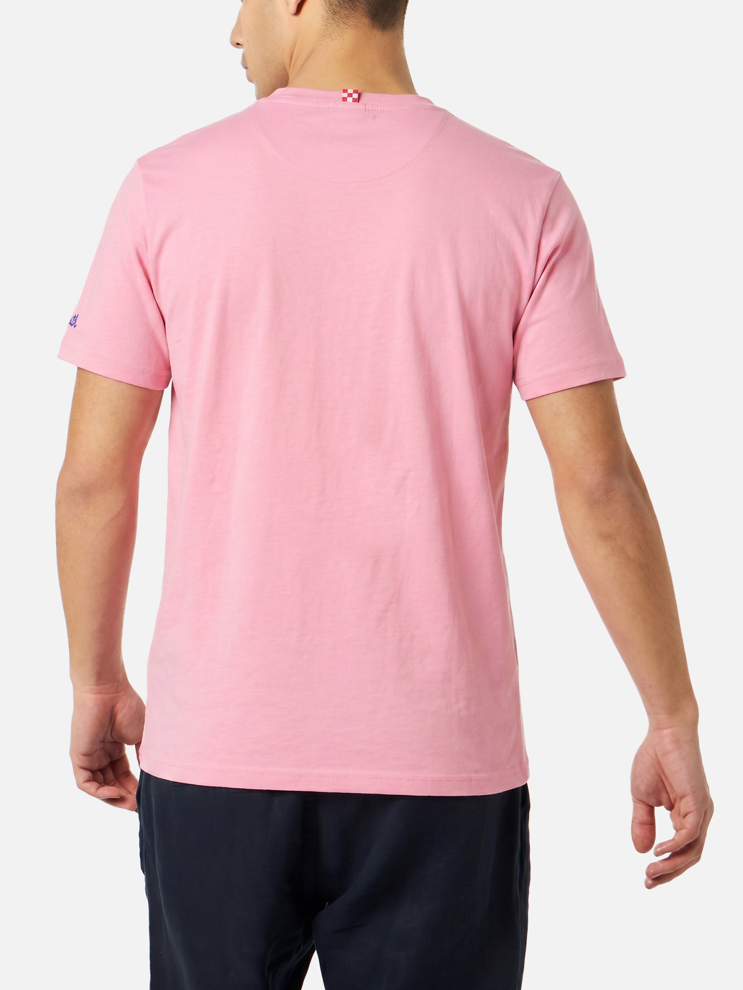Camiseta Blanche rosa con bolsillo estampado multicolor | Special Edition 