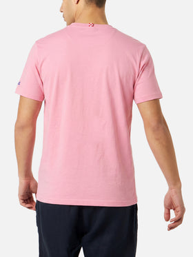 Camiseta Blanche rosa con bolsillo estampado multicolor | Special Edition 