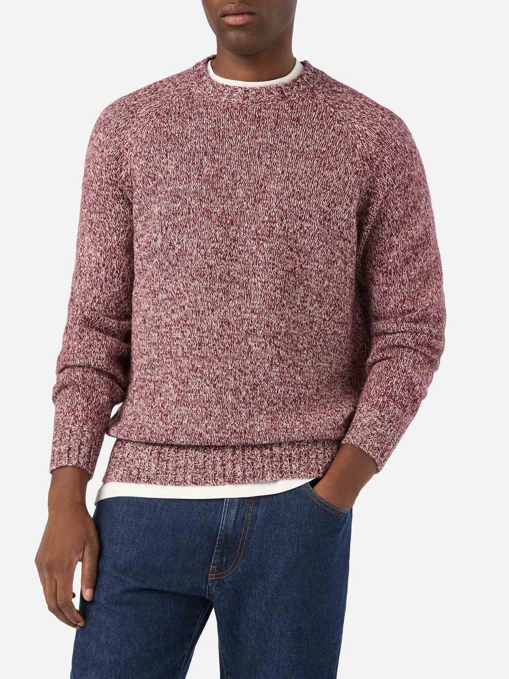Red Blunt wool crewneck with mouliné knit – MC2 Saint Barth