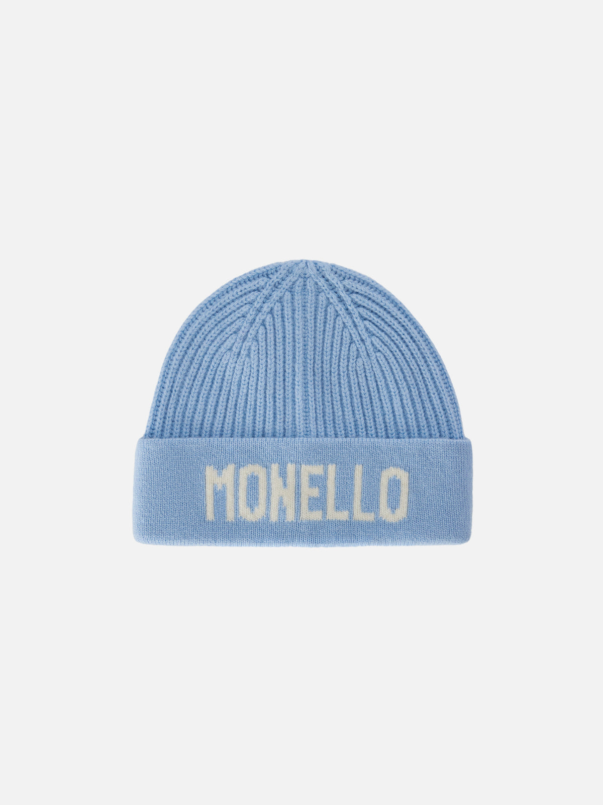 Light blue Benjie beanie with Monello lettering