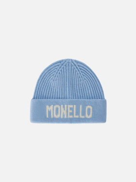 Light blue Benjie beanie with Monello lettering