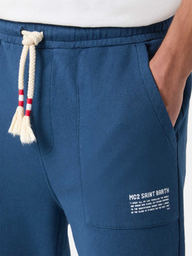 Blaue melierte Trainingshose Bolt
