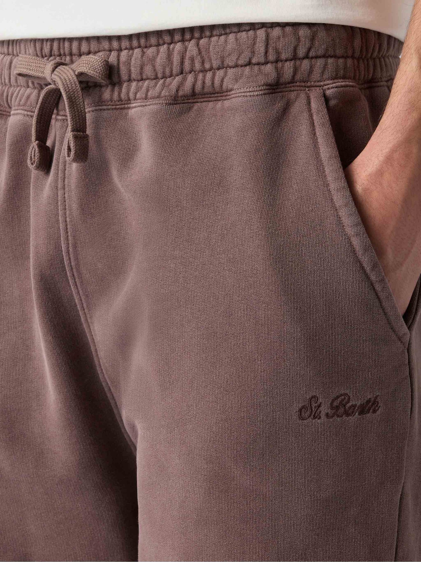 Braune Trainingshose Bolt mit Vintage-Behandlung
