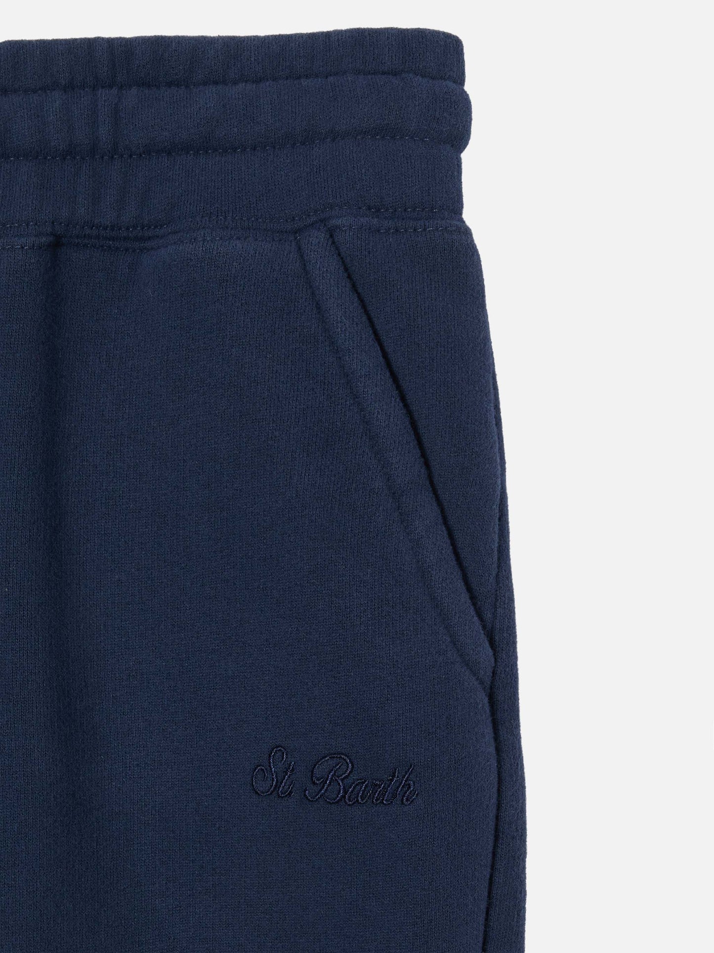 Marineblaue Baumwoll-Trainingshose Bolt Jr
