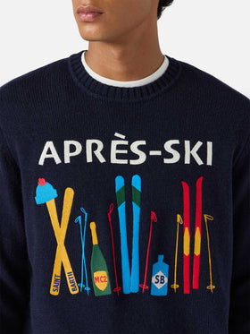 Hellblauer Bombardino Light Pullover mit Après-Ski-Jacquardmuster