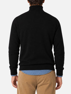 Pull à col roulé Bond en mélange de cachemire noir 