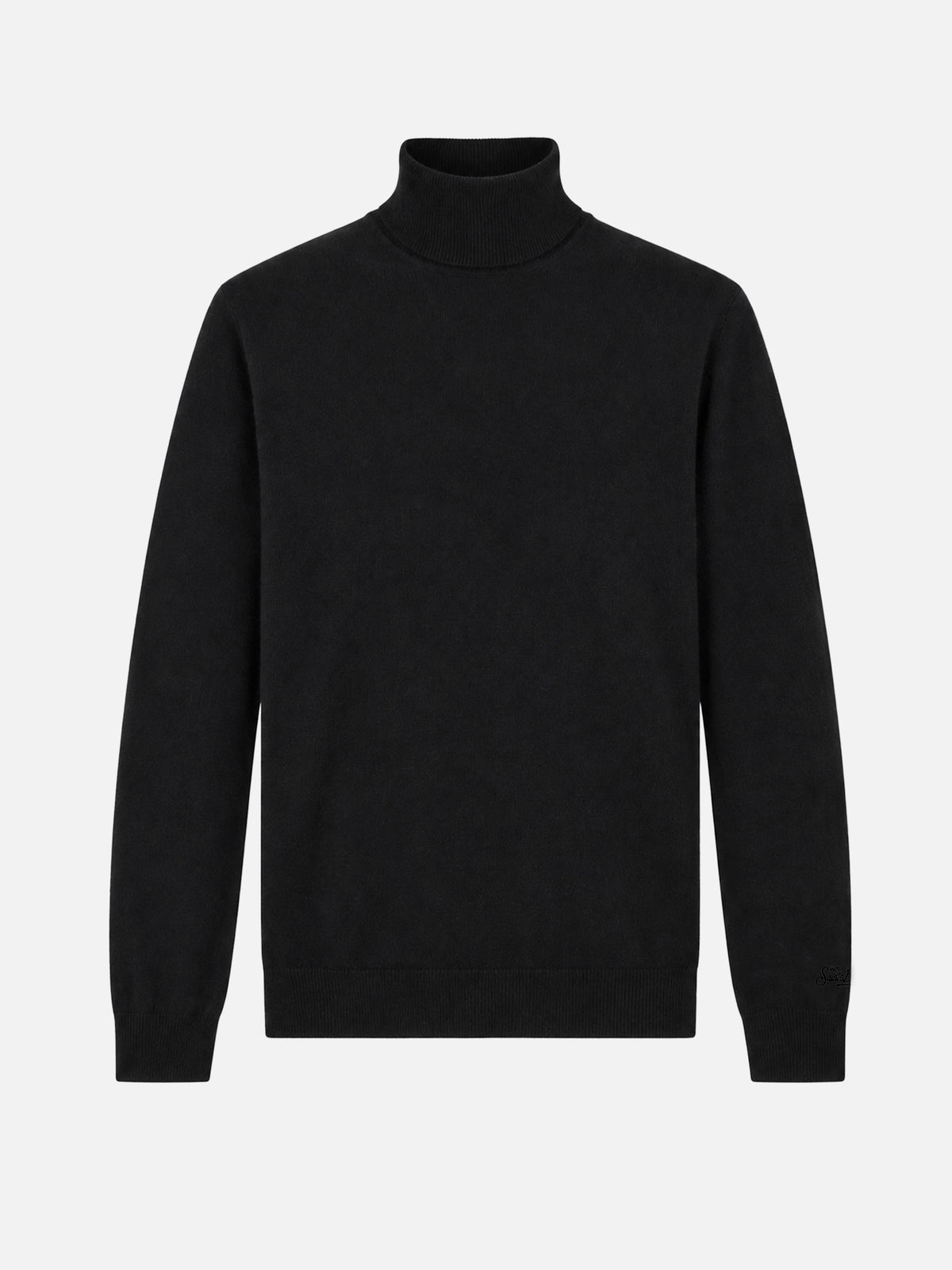 Pull à col roulé Bond en mélange de cachemire noir 