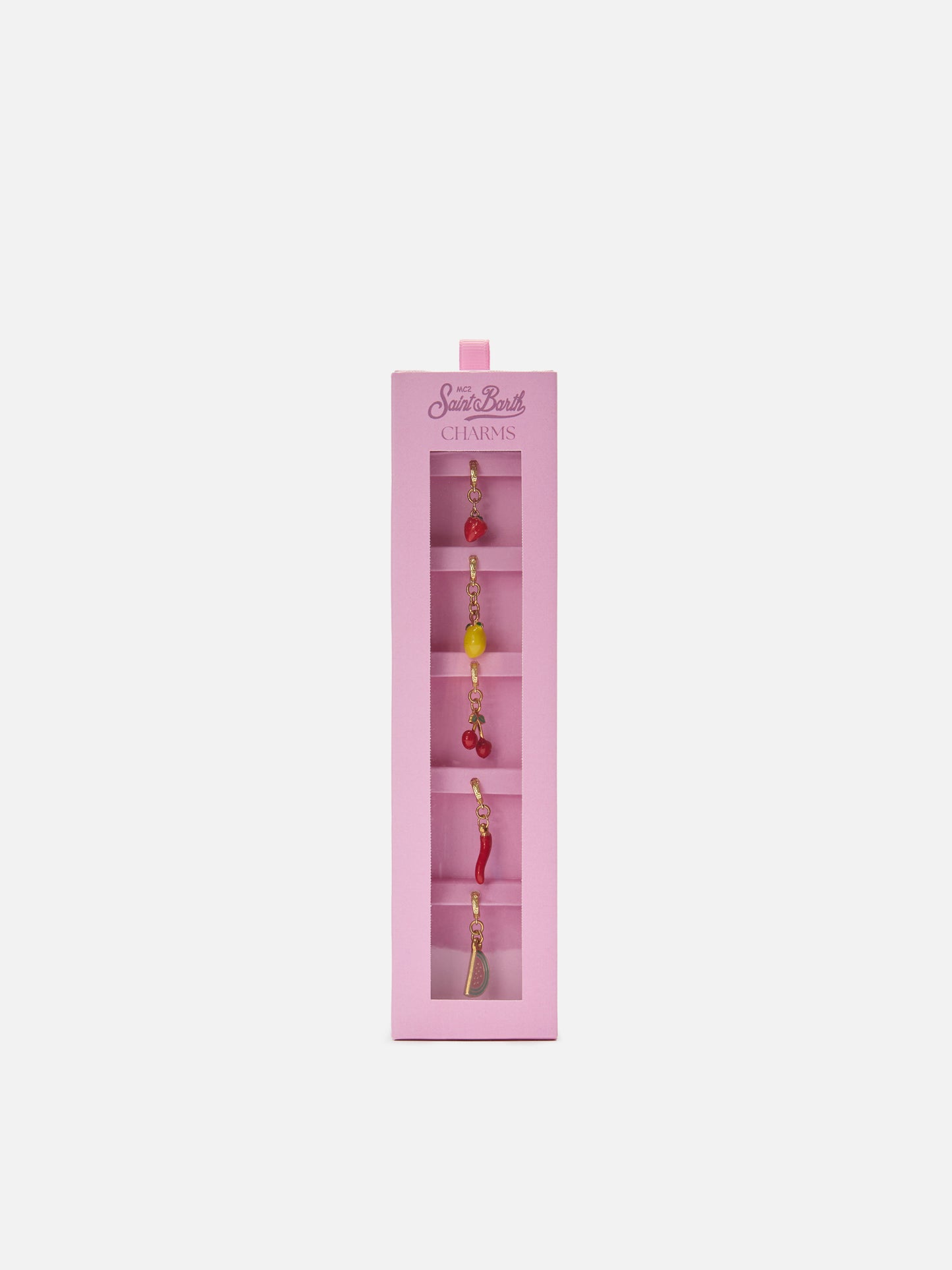 Bikini charms set with fruit-shaped pendants