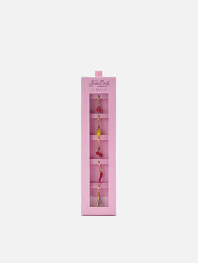 Bikini charms set with fruit-shaped pendants