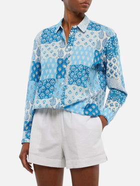 Chemise en coton à imprimé floral Brigitte 