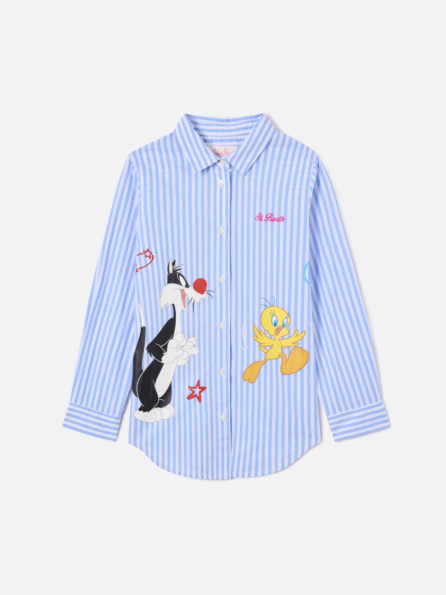 Mini Brigitte Shirt in white and light blue stripes | Special Edition