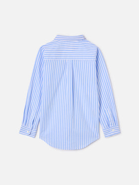Mini Brigitte Shirt in white and light blue stripes | Special Edition