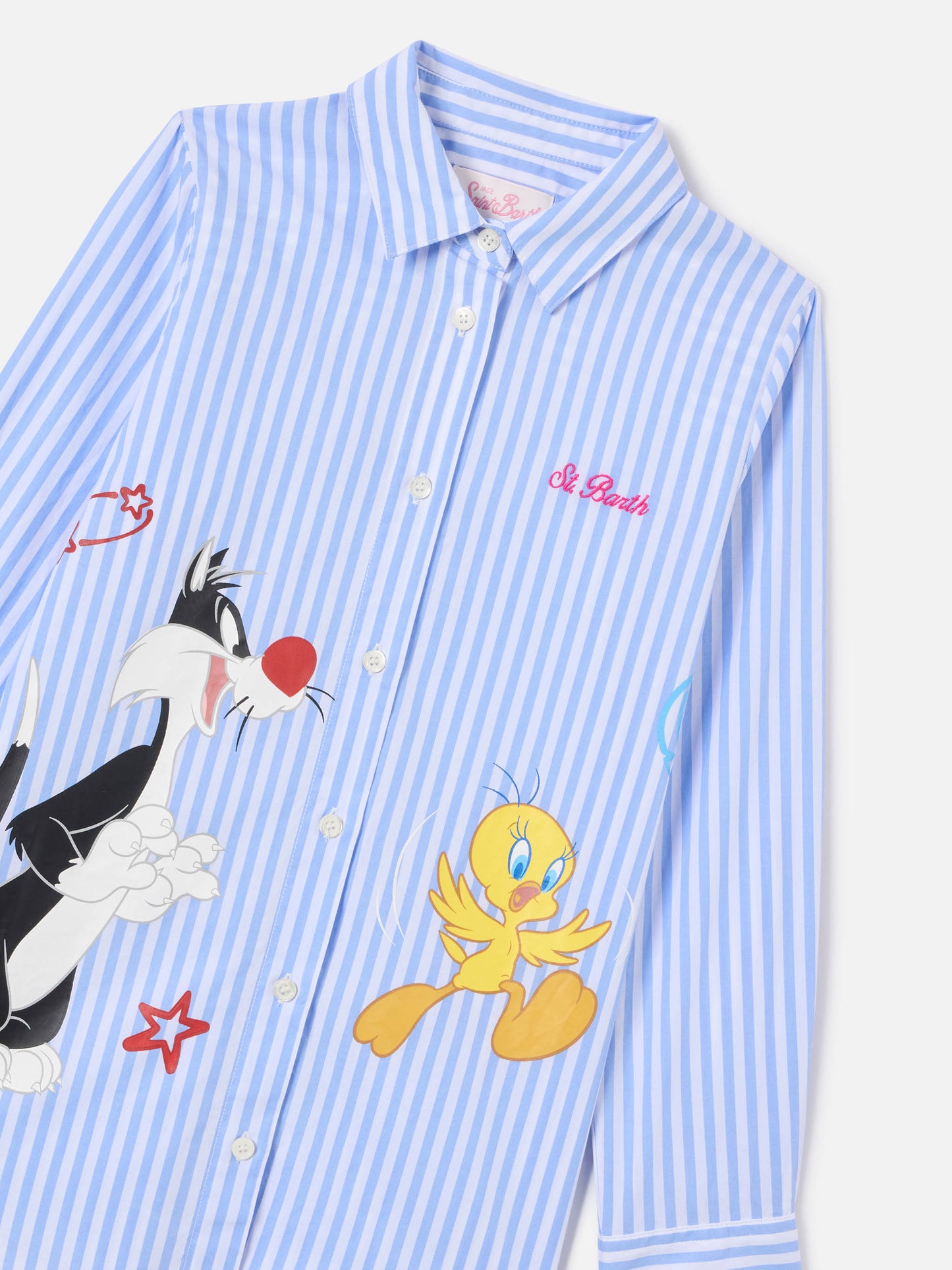 Mini Brigitte Shirt in white and light blue stripes | Special Edition