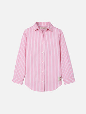 Surchemise en coton à imprimé rayé pour fille Mini Brigitte 