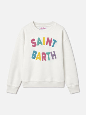 Sweatshirt fille Briony avec patch Saint Barth multicolore en éponge 