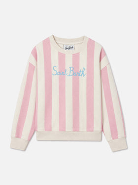 Sudadera de niña a rayas Briony con bordado Saint Barth 