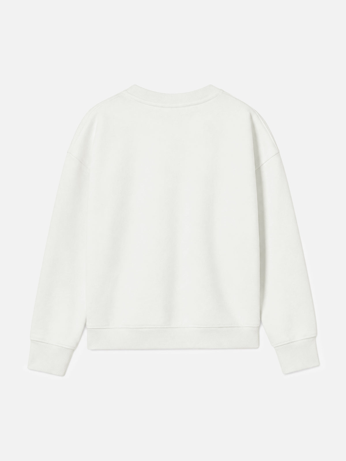 White Briony sweatshirt with multicolor fluo logo terry patch