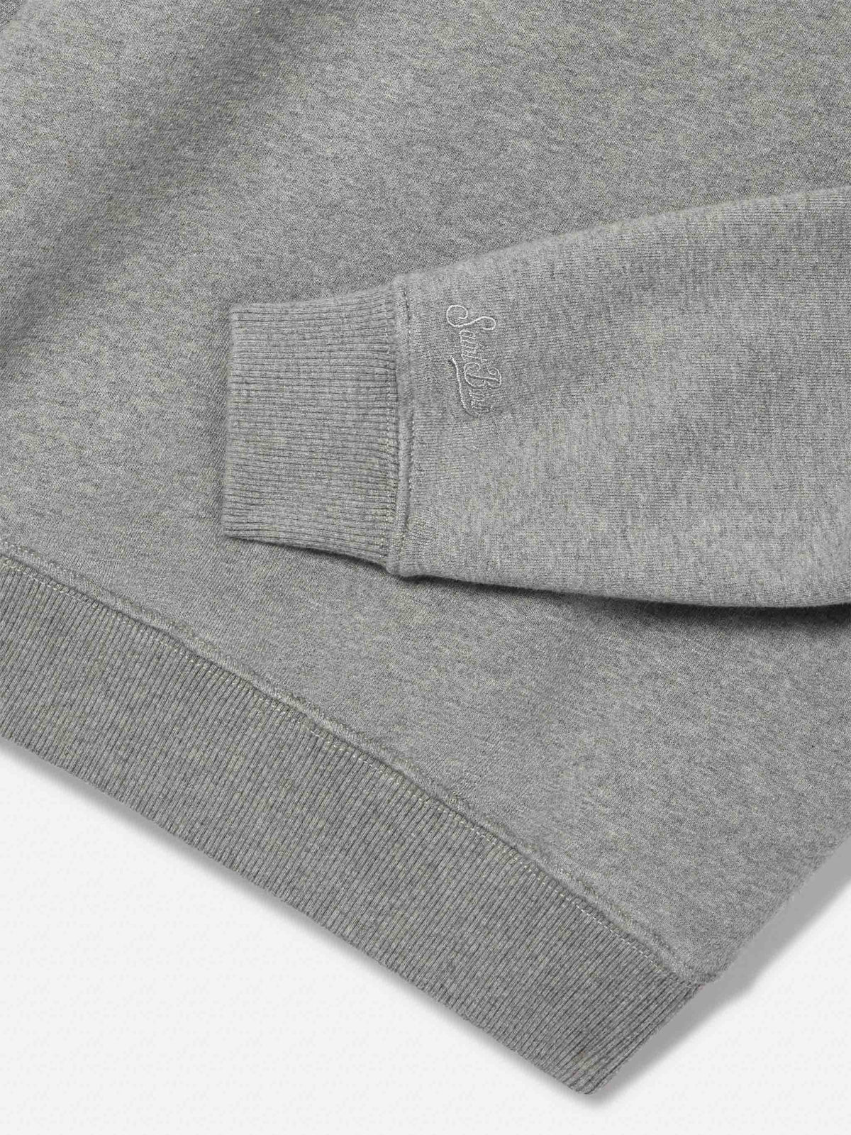 Graues Sweatshirt aus Briony Baumwollmix mit Birichina-Flockprint 