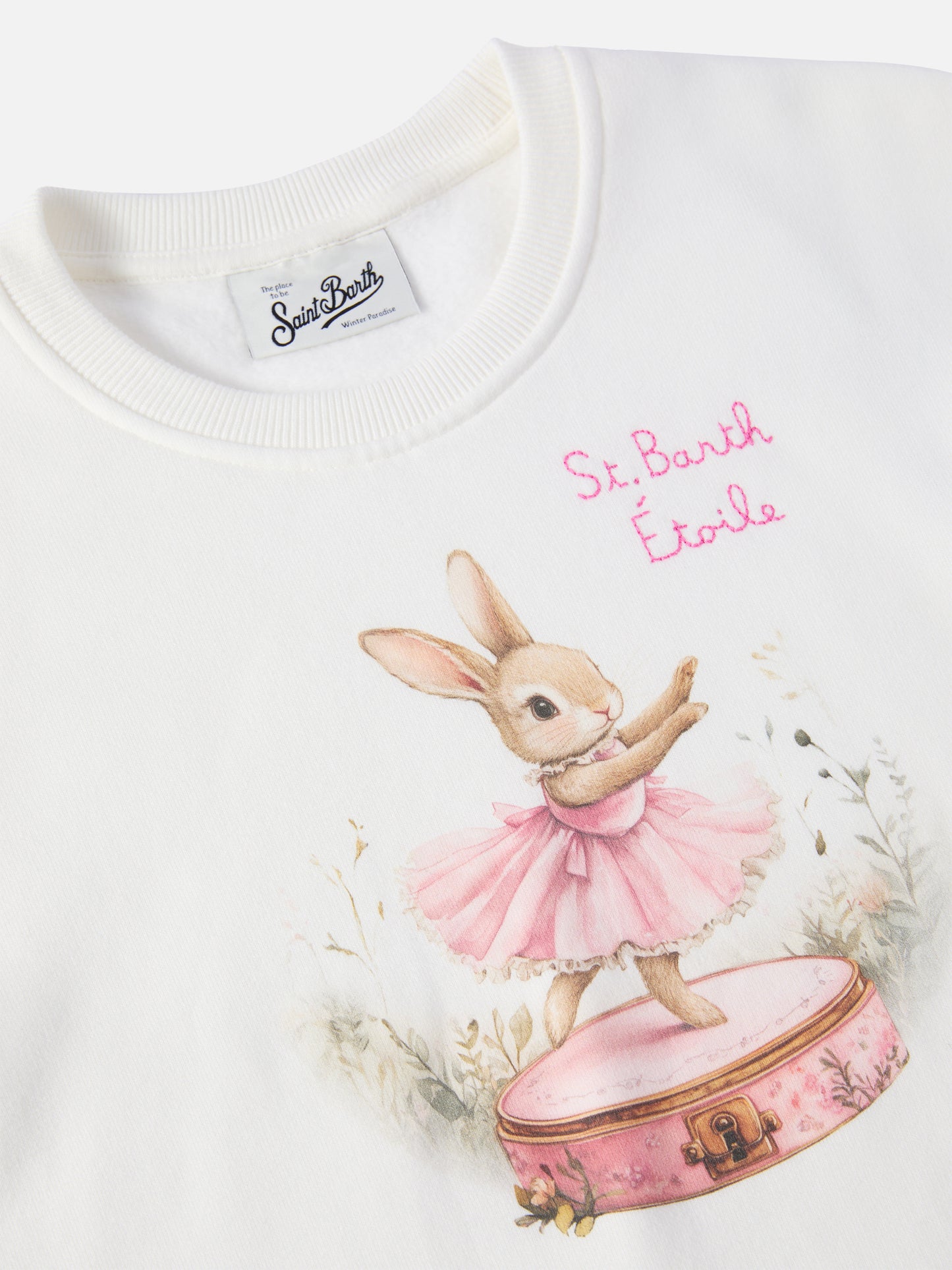 Briony-Sweatshirt mit Rundhalsausschnitt und Hasenmuster