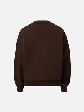 Briony crewneck sweatshirt with Trudi bear terry patch | TRUDI SPECIAL EDITION
