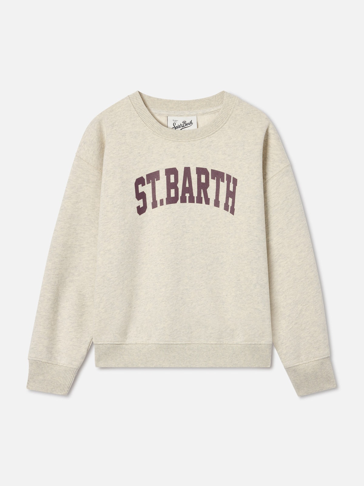 Sudadera gris de mezcla de algodón Briony con estampado St. Barth 