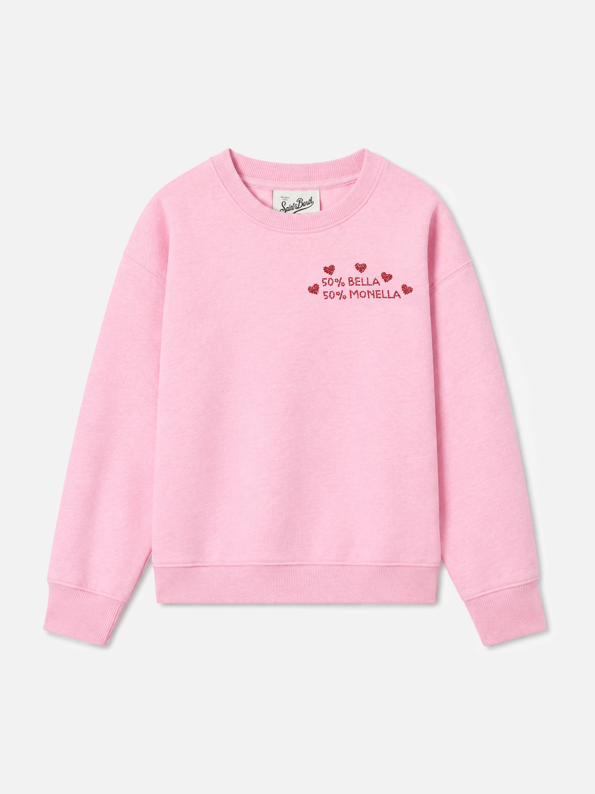 Sweat-shirt ras-du-cou Briony avec application de strass Bella e Monella 