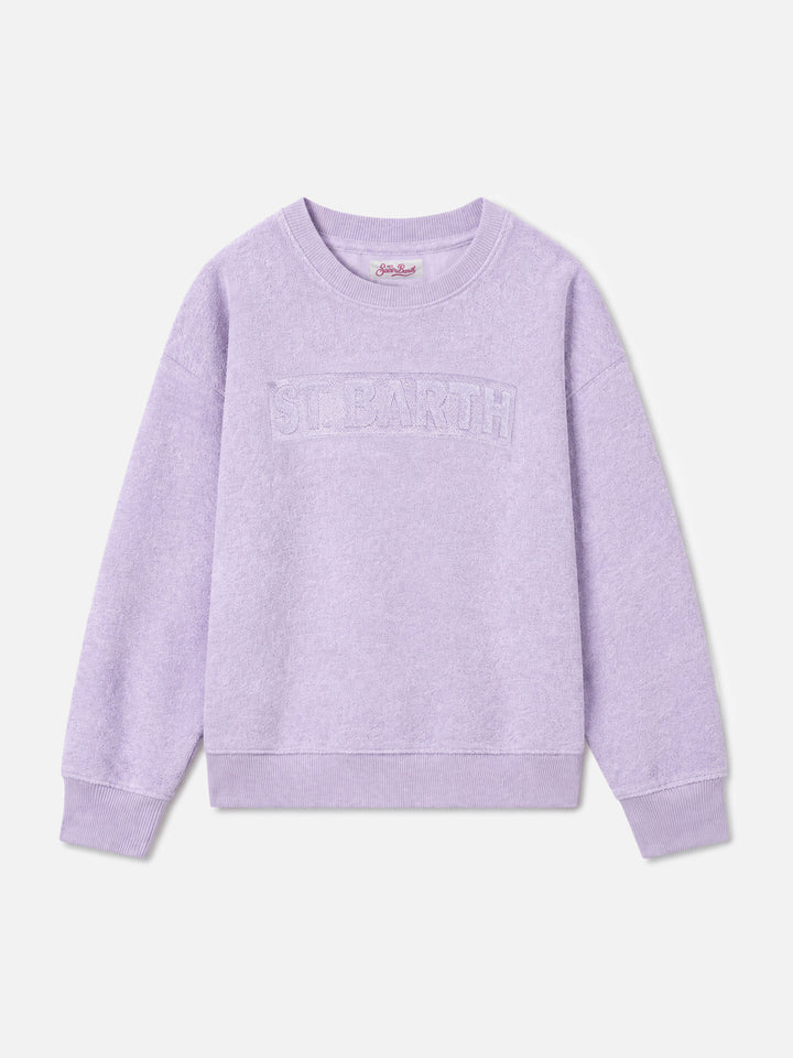 Lilac Sponge Briony sweatshirt with embossed logo