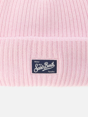 Berry W ribbed cashmere-blend beanie in pink