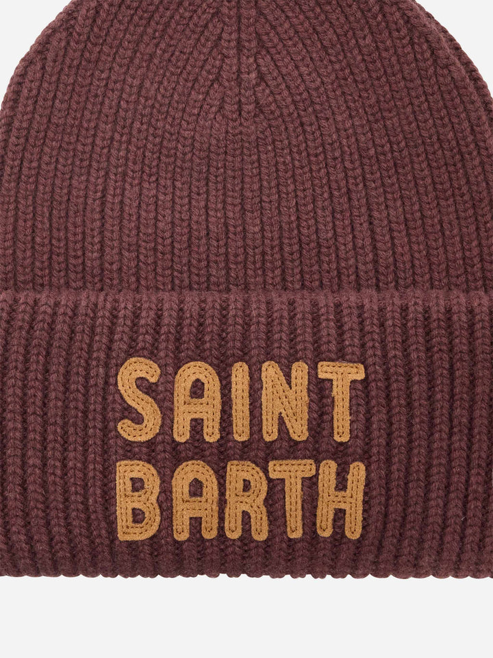 Bonnet marron Berry avec patch logo 