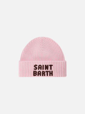 Berretto Berry rosa con patch logo