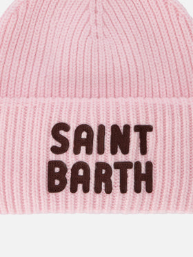 Berretto Berry rosa con patch logo
