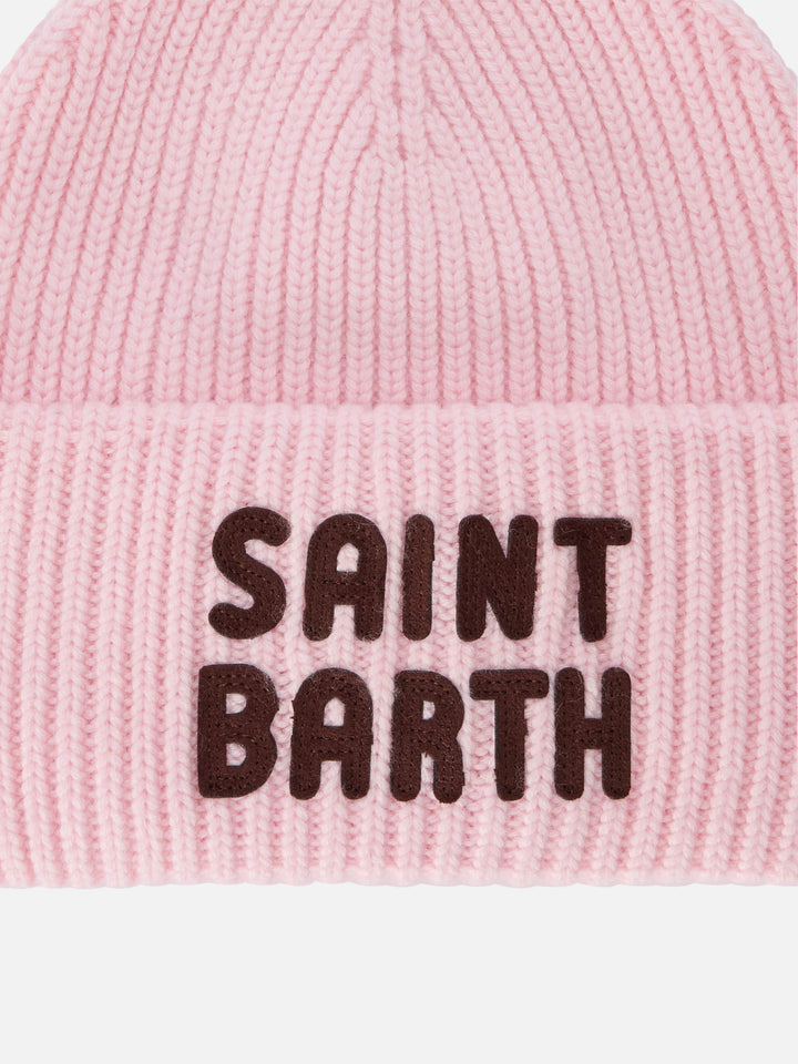 Bonnet rose Berry avec patch logo 