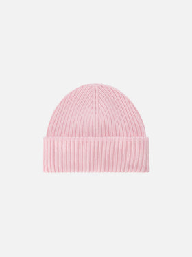 Berretto Berry rosa con patch logo