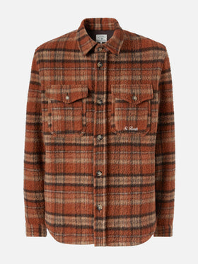 Camicia Burton in casentino marrone con tasche