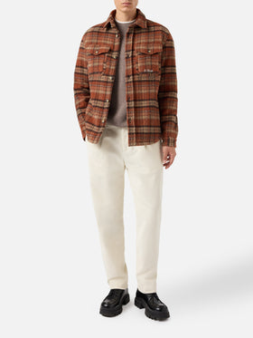 Camicia Burton in casentino marrone con tasche